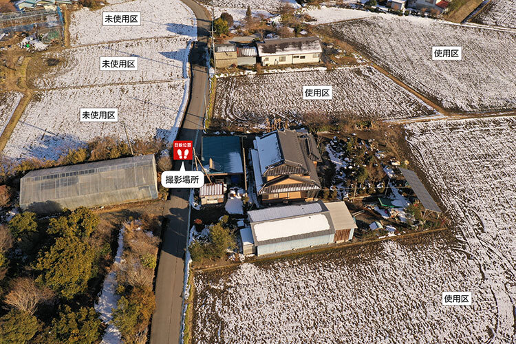 触媒ネットの使用事例②ー雪解けの違い